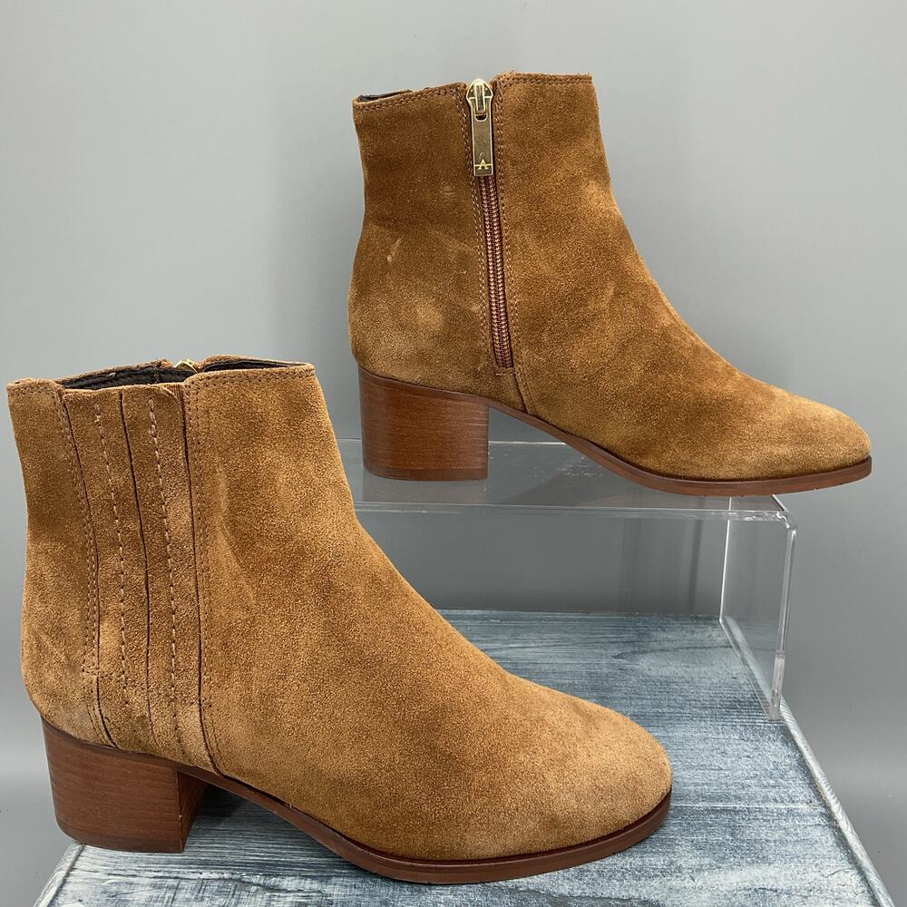 NEW Aquatalia Women’s Naiya Suede Ankle Booties Brown Size 5M